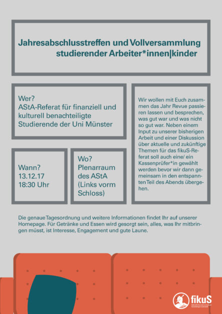 Jahresabschlusstreffen und Vollversammlung studierender Arbeiter*innen|kinder am 13.12.2017